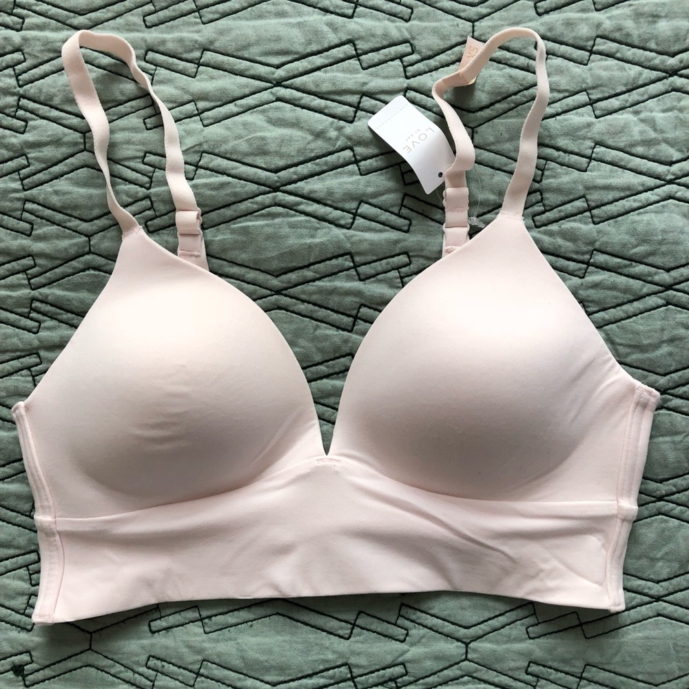 NWT Live In Pretty Bralette GAP Body XS Light Pink